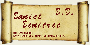 Daniel Dimitrić vizit kartica